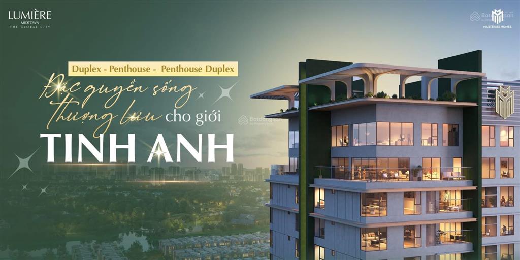 Căn hộ on top penthouse lumiere midtown 4pn, 206m2 tại an phú, 35 tỷ, trần cao 4.5m