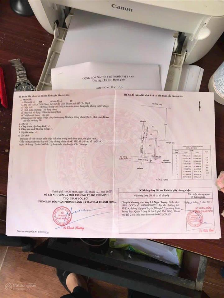Bán đất 2 mặt tiền đường liên xã, an thới đông, cần giờ