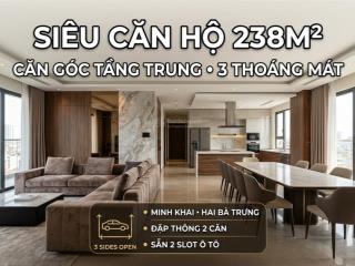 Siêu phẩm căn hộ thông 238m sẵn 2 slot ô tô trung tâm hai bà trưng, giá 26 tỷ 8
