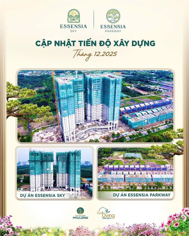 Khách em chính chủ bán căn 2pn2wc essensia sky lầu cao view pmh, chỉ tt 20% và chênh, tiến độ chuân