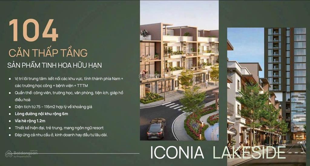 Bán liền kề mipec mặt phố tố hữu lương thế vinh iconia lakeside, vị trí đắc địa,kinh doanh sầm uất