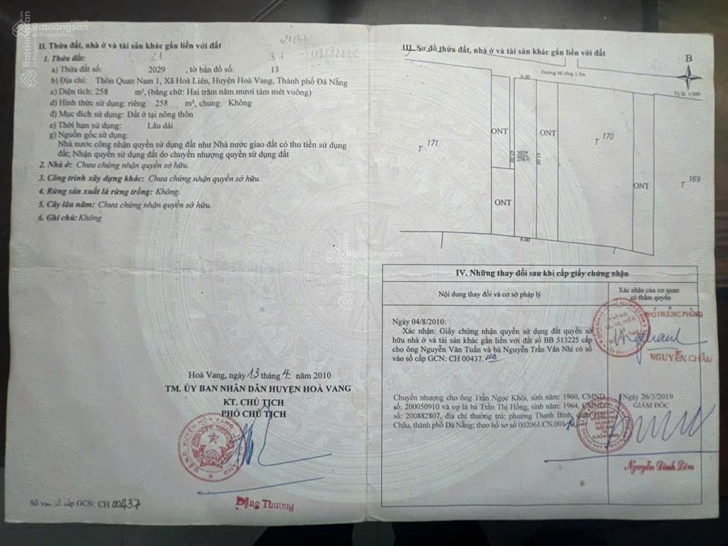 Bán đất hòa liên, phường liên chiểu mới (gần nhà máy nước hòa liên)