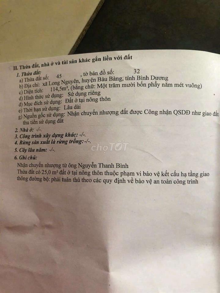 Bán nhà cấp 4 LN 101 cách DT749a 30 mét