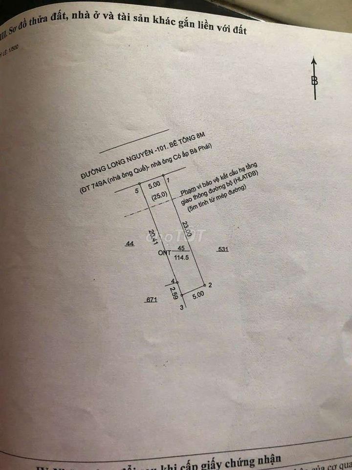 Bán nhà cấp 4 LN 101 cách DT749a 30 mét