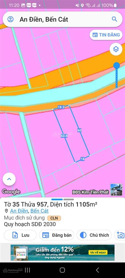 Bán đất bình dương thổ cư gần trường đại học việt đức giá quá rẻ chỉ 1,1 tỷ/368.2m2