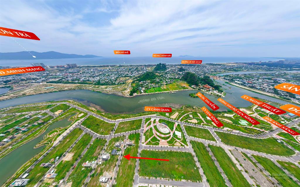 Chào bán nam hoà xuân lô ven sông đối lưng công viên đầm sen, view ngũ hành sơn tuyệt đẹp.