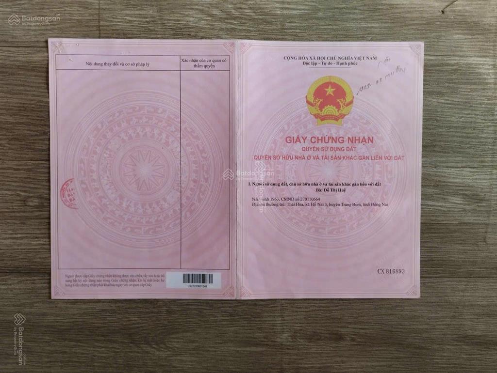 Chủ chuyển sài gòn  bán gấp nhà 233.8m2 hố nai 3  có sẵn 3 phòng trọ  giá chỉ 1.x tỷ