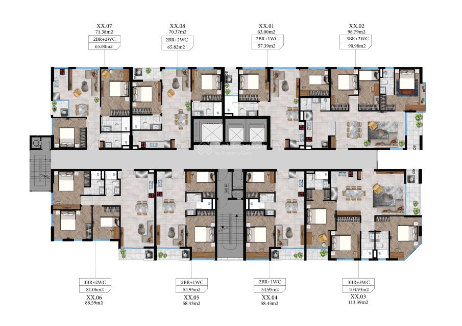 Cho thuê căn hộ 3pn, 3wc, 113.9m2, park legend, 24 triệu, hoàng văn thụ, tân bình