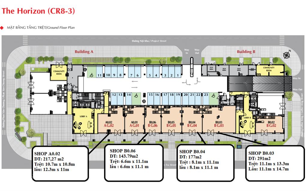 Bán shophouse the horizon ngay hồ bán nguyệt mặt tiền trần văn trà , giá gốc cđt 0906 328 ***
