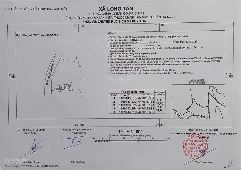 Bán đất chính chủ xã đất đỏ, tp.hcm view hồ đá bàng, phân lô dễ dàng