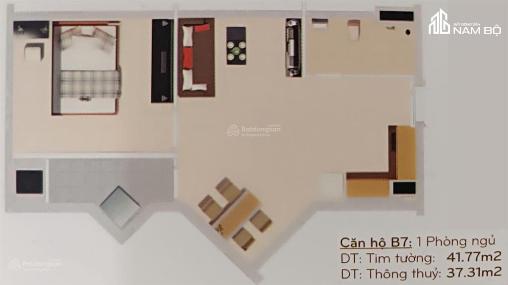 Bán gấp căn 1pn  42m2  vĩnh lộc d'gold  chỉ 960 triệu