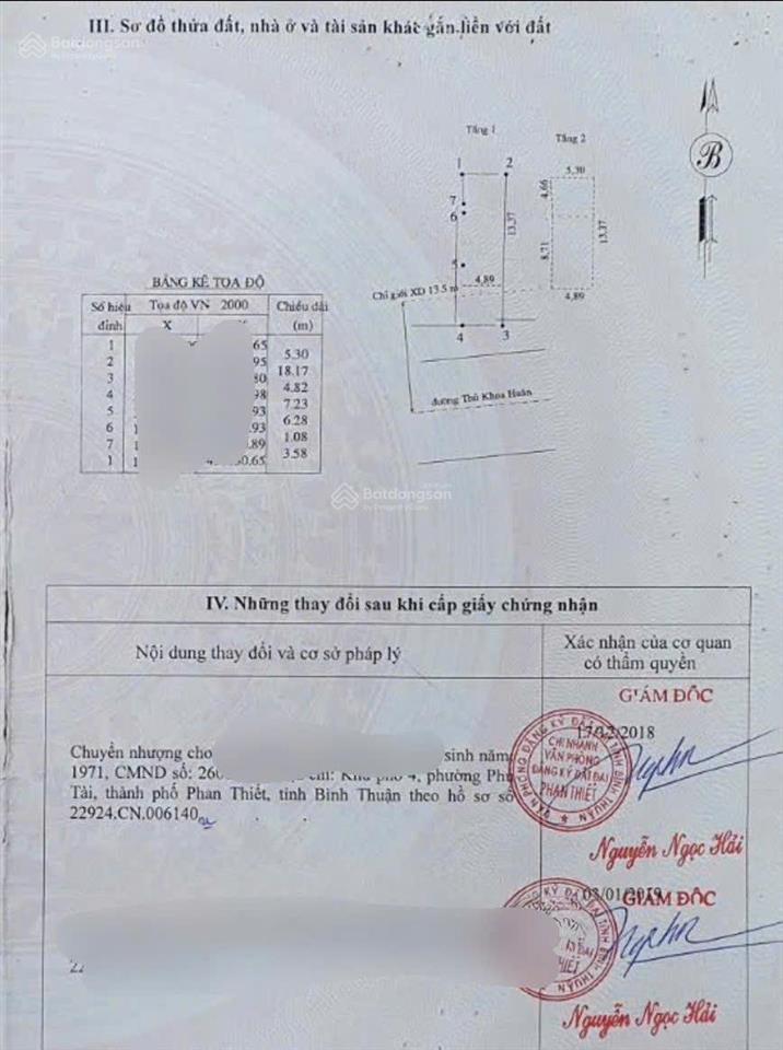Bán nhà mặt tiền 139 thủ khoa huân, phú thủy, phan thiết 90.2m2, 4 tầng thang máy 9pn