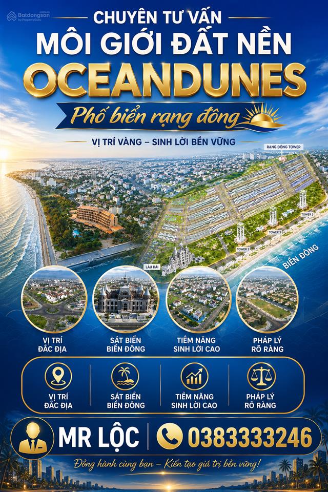 Chuyên môi giới đất nền ocean dunes  phố biển rạng đông giá tốt tháng 52026