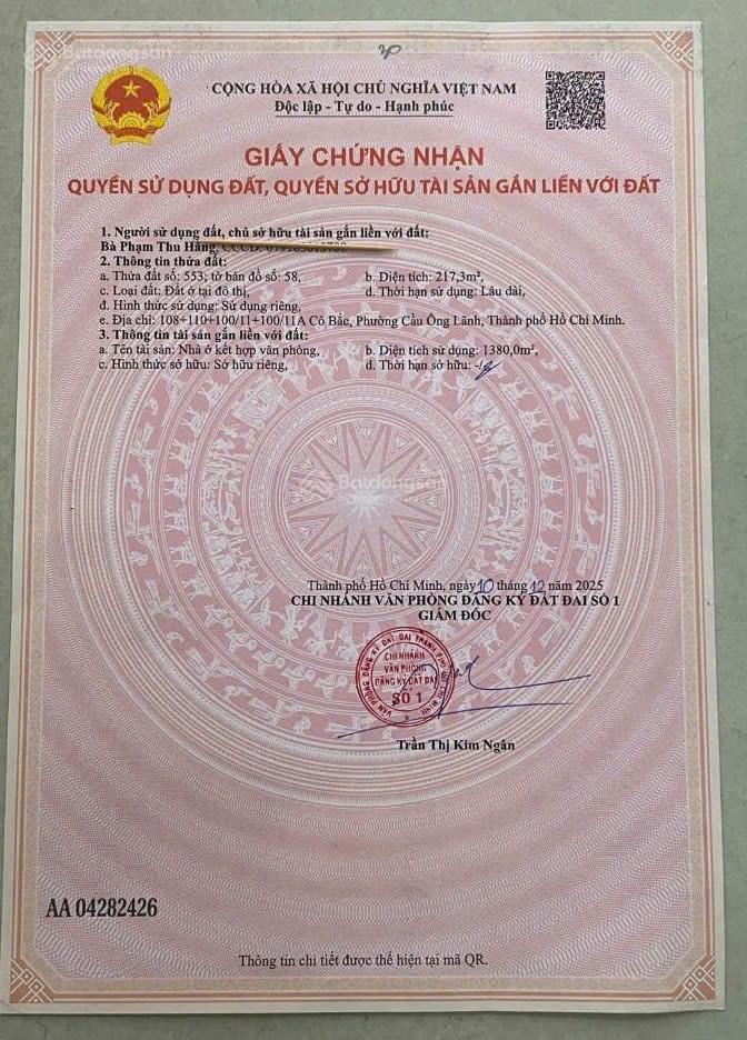 Giảm ngay 30 tỷ tòa nhà hầm + 10 tầng mặt tiền cô bắc, quận 1