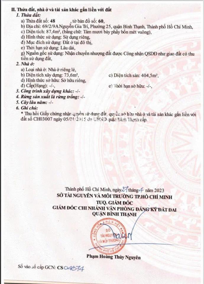 Bán khách sạn đang khai thác ổn định nguyễn gia trí (d2), p. 25, bình thạnh, 0383 333 ***