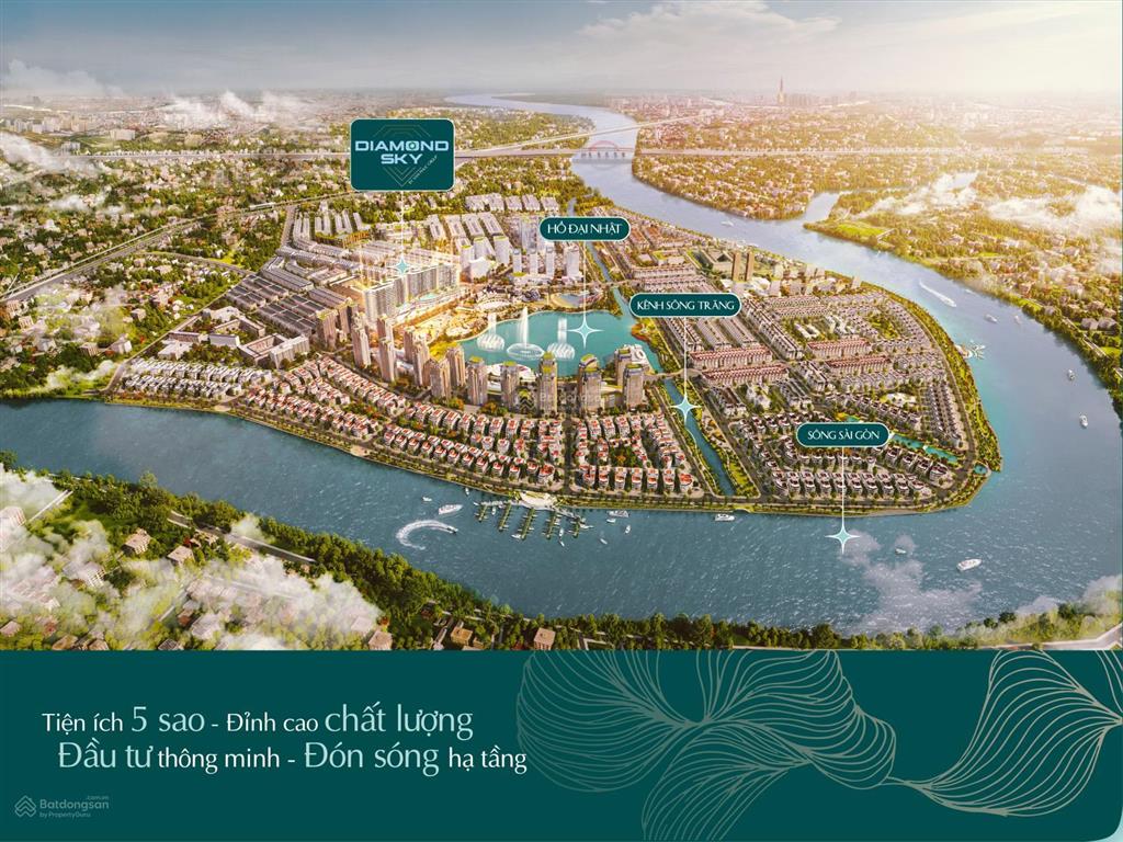 Căn hộ diamond sky vạn phúc city tầng 18 view siêu đẹp, tt 15% ký hđ, pttt 2.5%/tháng, ck 9.5%