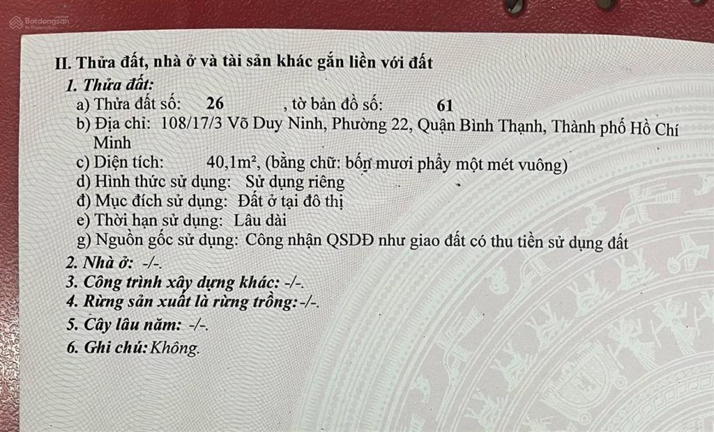 Chính chủ bán nhà 2 mặt hẻm gần quận 1. 108/17/3 võ duy ninh, bình thạnh. chỉ quận 1 chưa đến 1km