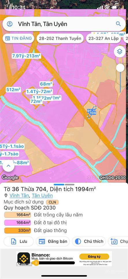 Bán đất mặt tiền đường vĩnh tân 01 20x100m tc 160m2 giá 6.9triệu/m2 đt 0868 914 *** nga