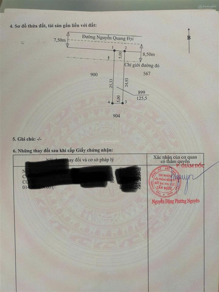 Chính chủ cần bán 125.5m2 thổ cư xã mỹ lệ
