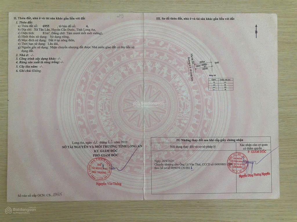 Chính chủ kẹt tiền bán gấp nền kdc tân lân