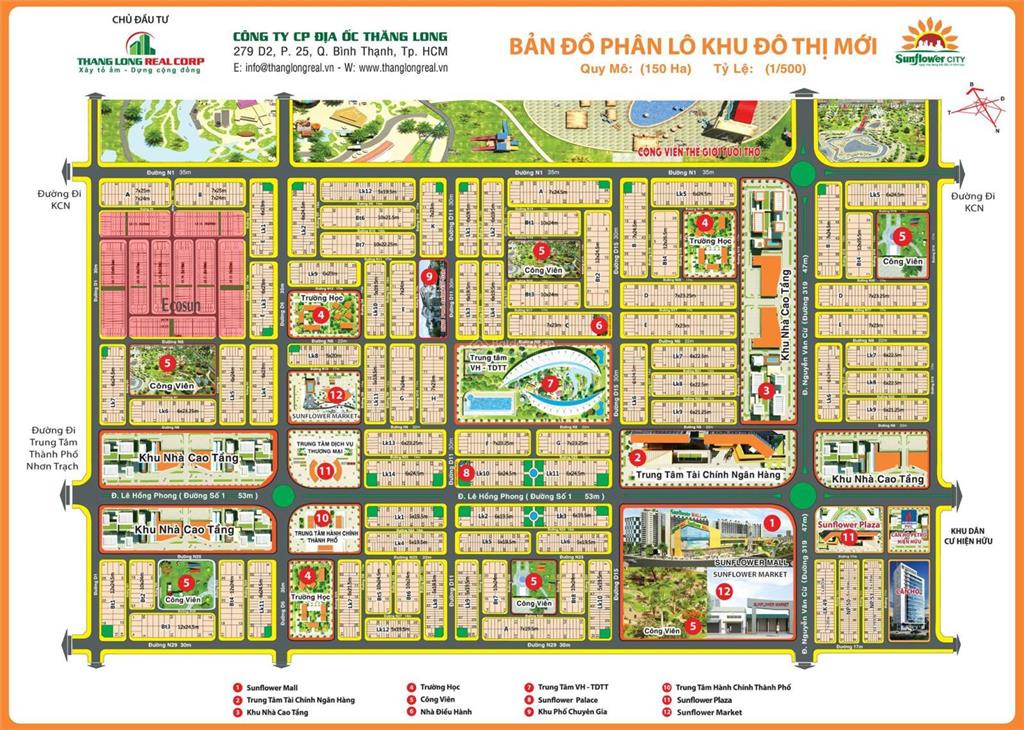 Chính chủ cần bán đất dự án sunflower city diện tích 97.5.m2