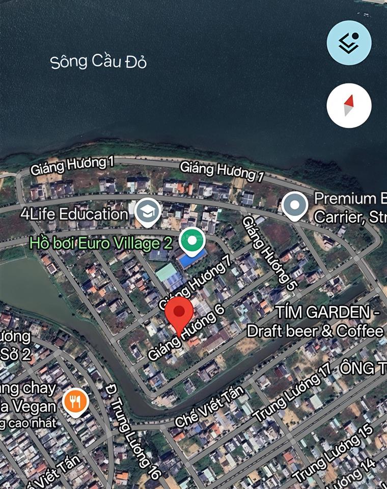 Bán đất biệt thự euro village 2  đường giáng hương 6  hướng đông nam