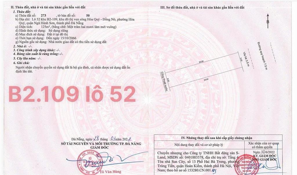Bán lô đất vị trí đắc địa b2.109 lô 52  sát 2 tòa chung cư ánh dương (khu đầm sen)