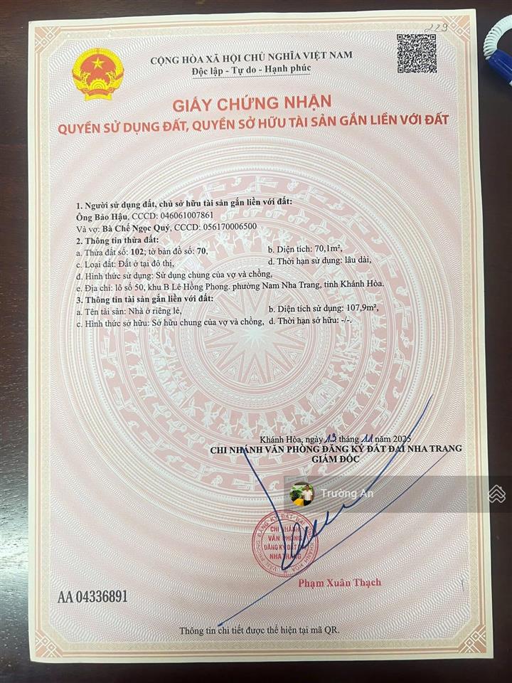 Bán nhà lầu hẻm ô tô nguyễn khanh + lê hồng phong. ngay trung tâm nha trang