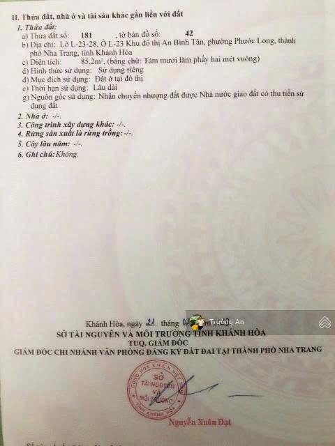 Bán lô đất đẹp có sổ hồng riêng kđt an bình tân. giá 6,4 tỷ