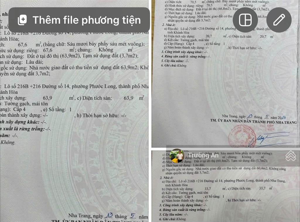 Bán nhà có mặt tiền ngang 16m mặt đường nguyễn đức cảnh nha trang
