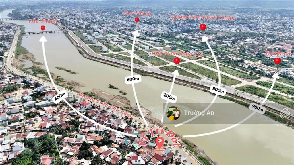 Bán đất đường trần phú rộng 25m view sông cái đẹp thị trấn diên khánh