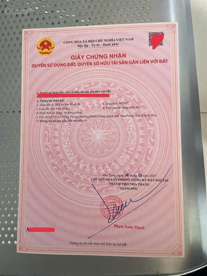 Bán đất mặt đường lê hồng phong, nha trang. bán giá hời 86 triệu/m