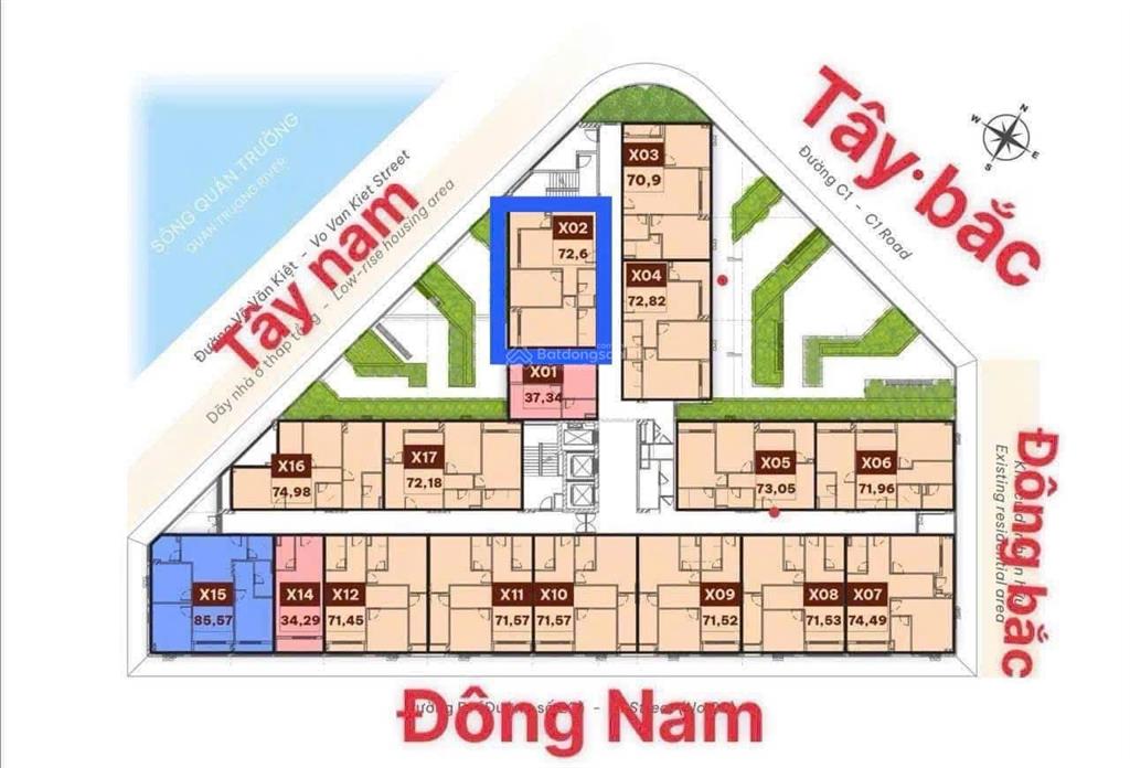 Bán căn hộ 72m2 chung cư ct2 vcn phước long. có sẵn dòng tiền 12tr/tháng