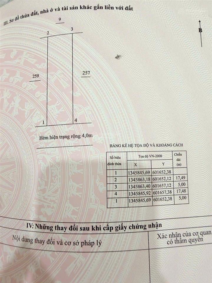 Cần bán gấp lô đất thổ cư 87,4m2 tại phước đồng