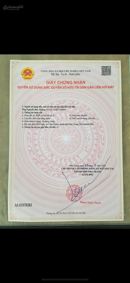 Bán lô góc 2 mặt tiền đường ô tô tại gò ngựa, vĩnh thạnh, nha trang