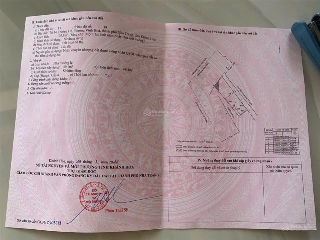 Bán lô góc 2 mặt tiền thân nhân trung và trần khát chân. hiếm có gần biển bắc nha trang
