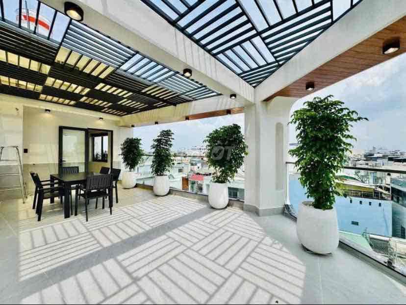 Góc 6.9x14m thang máy full nội thất xây mới