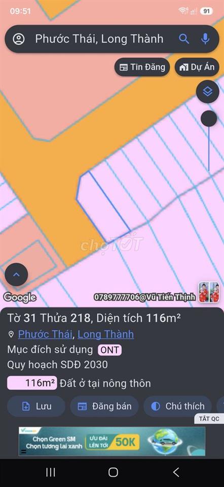 Bán gấp đất mặt tiền kinh doanh đối diện chợ Long Phú, Long Thành, ĐN