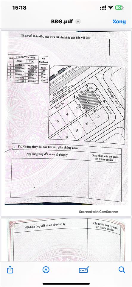 Chính chủ. lô góc đất bt phương đông vân đồn. dt 392m2. giá 32tr/m2. mt 39m. trục đẹp dự án