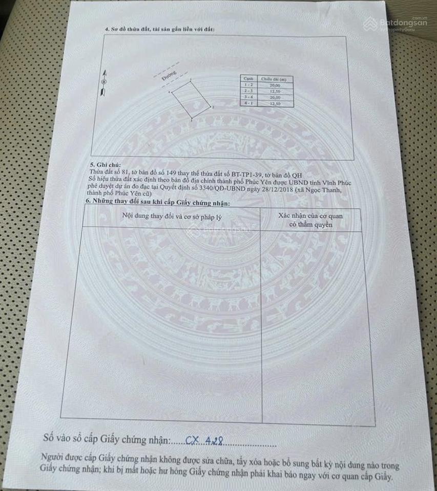 Bán đất nền 250 m2 có sổ hồng thuộc dự án flamingo đại lải resort, vĩnh phúc cũ