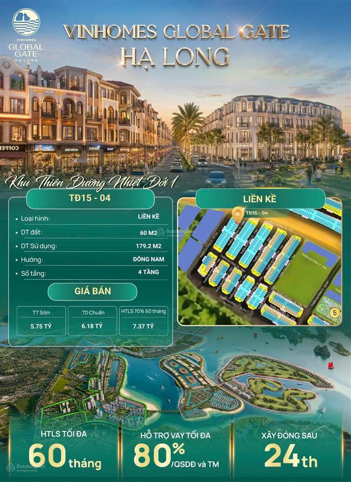 Căn áp góc tđ1502 vinhomes global gate hạ long  2 mặt tiền kinh doanh, giá giai đoạn 1
