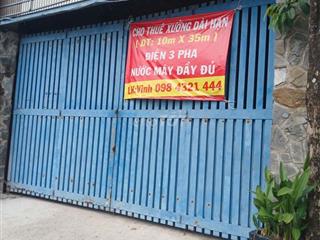 Chính chủ cho thuê xưởng/kho: Hà Duy Phiên 10x35m/Củ Chi
