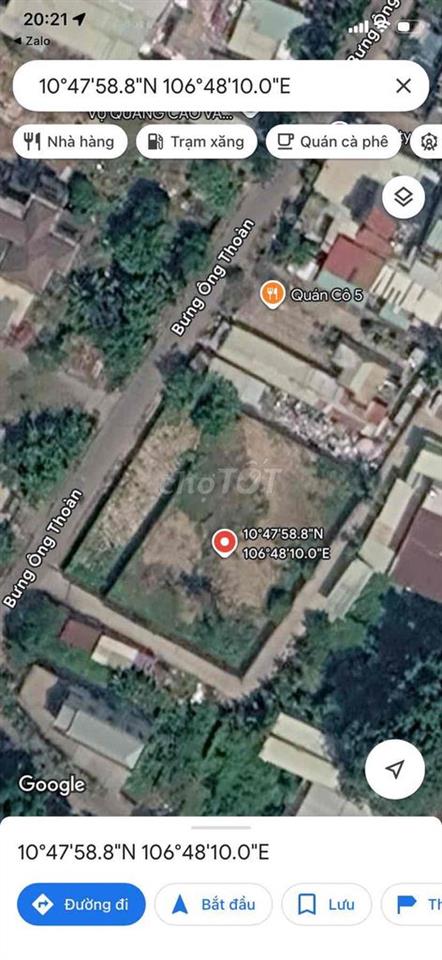 CG- CHO THUÊ LÔ ĐẤT 2 MẶT TIỀN FULL THỔ CƯ 1700m2 MẶT TIỀN BƯNG ÔNG TH