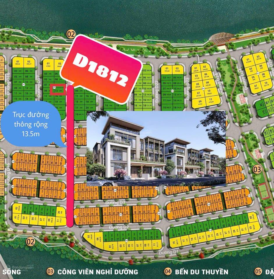 Biệt thự song lập hướng đông nam gần sông trục đường d18 thông thoáng giá cđt  sun nha trang