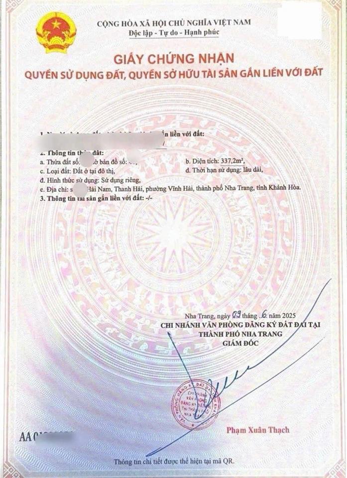 Bán đất 2 mặt tiền tặng nhà mặt đường hải nam 337,8m2, ngang 9m giá 23,6 tỷ