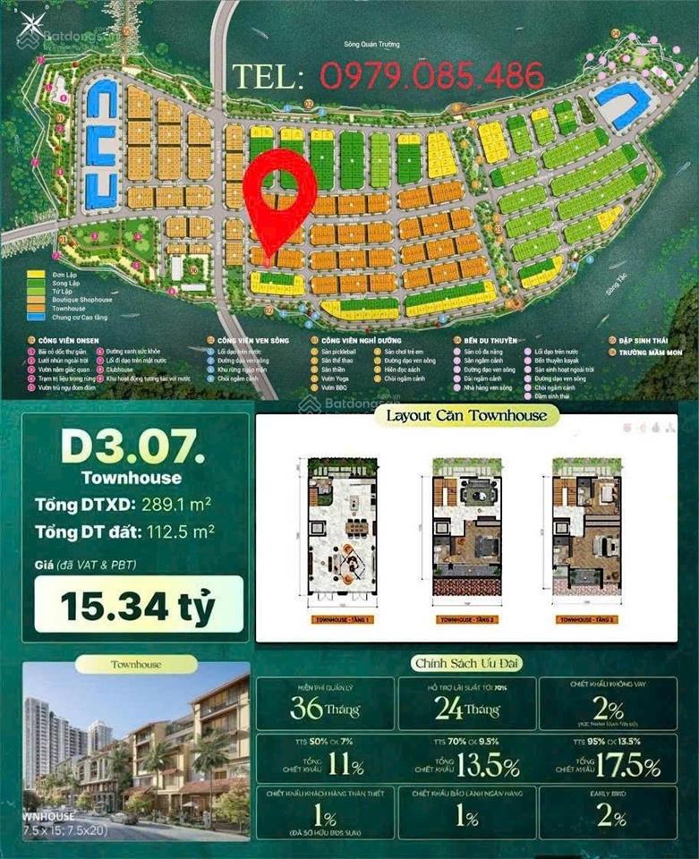 Nhà phố 3 tầng d307 ngang 7,5m kdt ven sông charmora city  sun nha trang giá cđt sun group