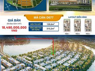 Cơ hội sở hữu nhà phố 3 tầng ngang 7,5m mặt tiền đường d6 tại đảo charmora city nha trang giá cđt