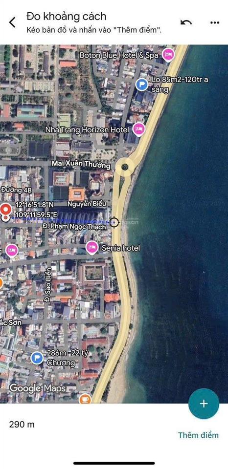 Bán đất đường phạm ngọc thạch, gần scenia bay, cách biển chỉ 290m, ngang 9m phù hợp xây căn hộ