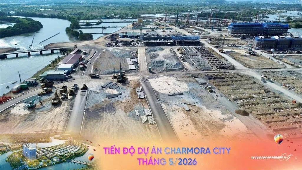 Căn townhouse ngang 9m, 2 mặt thoáng, đẹp dự án charmora city nha trang mặt đường d6 rộng 20m