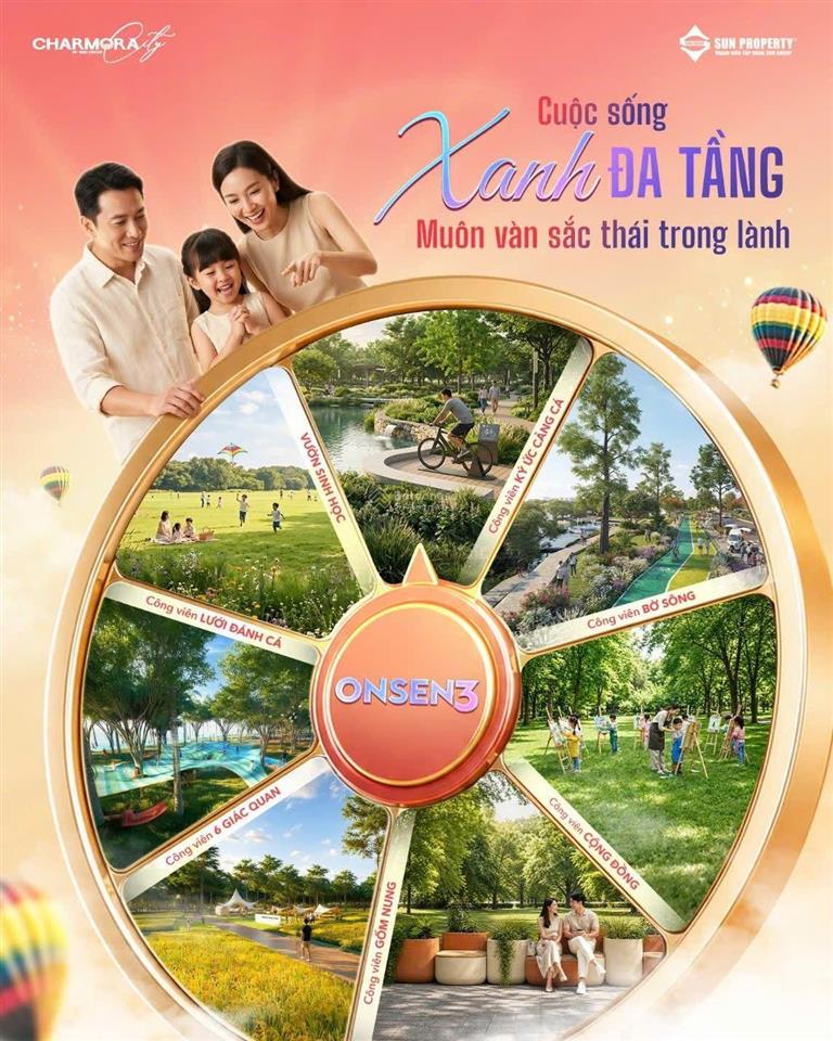 Sở hữu căn góc 3pn 90m2 view sông, view biệt thự the onsen 2  charmora city nha trang chỉ 7tỷ632tr